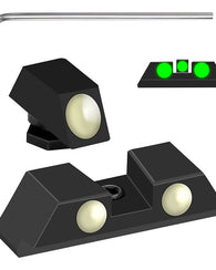 Mira Para Pistola Glock Universal Fibra Brilla Noche Tactica