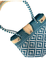 Bolsa Artesanal Dama Ecológica Para Playa Turquesa