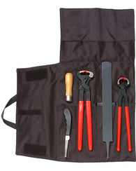 Kit 5 Herramientas Herrar Caballos Escofina Pinza Estuche
