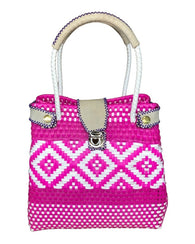 Bolso Artesanal Hecho De Plástico Toquilla Tote Bag