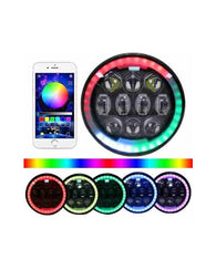 Faro Led Aro Angel Rgb Bluetooth Harley 5.7 Moto Colores Cel