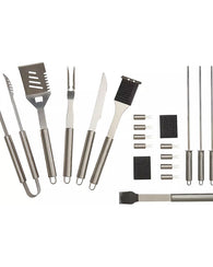 Kit Juego Herramientas Bbq Aluminio Gourmet Asado Parrillero