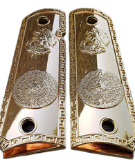 Cachas Colt 1911 Personaliza Pistola Commander Goverment Oro