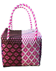 Bolsa Hecha A  Mano Colorido Artesanal Toquilla Tote Lonch