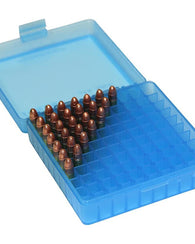 Caja Para Municion Calibre 22 25 Rifle Pistola 100 Bala Mtm