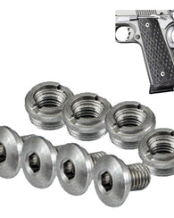 Tornillos Y Bujes Cachas Colt 1911 Goverment Office Plateado