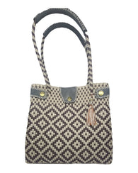 Bolsa Artesanal Tejida A Mano Para Mujer Con Toquilla Tote