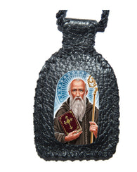 Protección De San Benito Escapulario Hecho A Mano En Piel