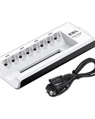 Cargador De Baterias O Pilas Aa Y Aaa Recargables 8 Simultan