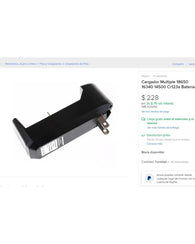 Cargador Y Pila 18650