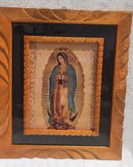 Cuadro Religioso Madera Pino Tallad Labrado A Mano Artesanal