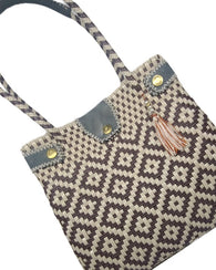 Bolsa Artesanal Tejida A Mano Para Mujer Con Toquilla Tote