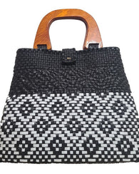 Bolso A Mano Auténtico Colorido Artesanal Toquilla Tote