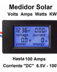 Medidor Solar Paneles Dc Kw Volts Amps Mc4 Multimetro