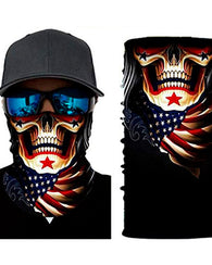 Pasamontaña Antifaz Calavera Bandera Usa Balaclava Motocicli