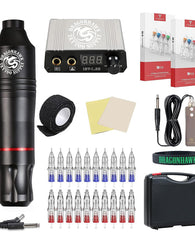 Kit Máquina Pluma Rotativa Tatuaje Fuente Dragonhawk Copa