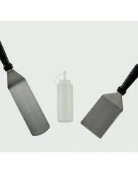 Set Espátula Acero Inoxidable Para Plancha Raspador Alimento