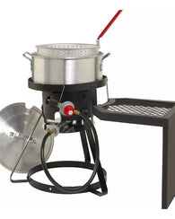 Freidora A Gas Pórtatil De 9.5 Lts Con Mesa Auxiliar Campo