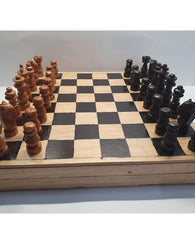 Juego Ajedrez Madera Pino Artesanal Grande Deluxe