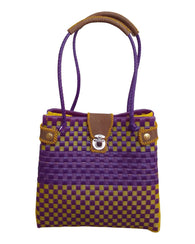 Bolsa De Toquilla Estilo Radiante En Amarillo Con Violeta Os