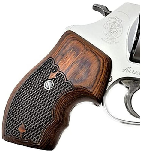 Cachas Smith & Wesson  S&w Frame J En Madera Rosewood Lujo