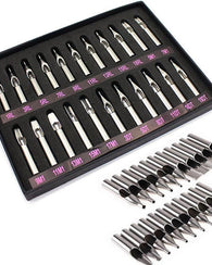 Set O Kit De 22 Puntas Metalicas Para Maquina Tatuar De Acer