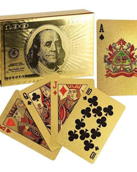 Baraja De Cartas En Oro Poker Blackjack Naipes Casino Autent
