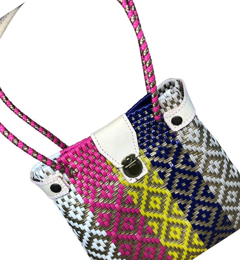 Bolsa Artesanal Toquilla Hecha A Mano Tote Bag Pink